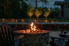 Outdoor patio design in Ellicott City with firepit