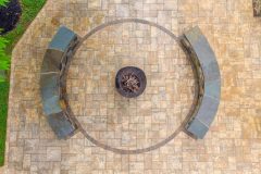 Top view of outdoor patio installation in Ellicott City