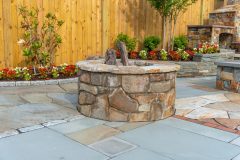 Fire pit outdoor patio installation in Sykesville