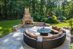 Fireplace and fire pit outdoor patio design in Dayton MD