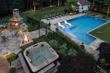 hardscaping-04-pool-patio-design-fireplace-hot-tub-custom-landscaping