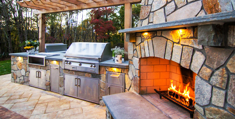 Outdoor Kitchens & Outdoor Fireplace Design in Brookeville, MD
